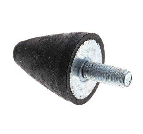 Gummi-Metall-Puffer, parabolisch, Außengewinde M 8 (GPP3036  