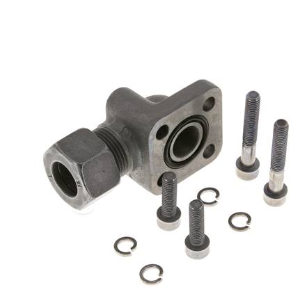 Hydraulik Winkelflansch LK55 – 4-Loch, 1" Gewinde, Lochkreis 55 Mm, Für Bosch-Pumpen, 300 Bar
