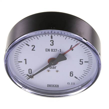 Wika Manometer waagerecht, 100mm, 0 - 6 bar (MW6100) - Landefeld -  Pneumatik - Hydraulik - Industriebedarf