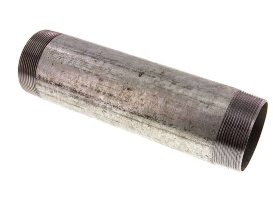 Produktbild von Rohrdoppelnippel R 1/2″ – 250 Mm Länge, Verzinkt, 50 Bar, Stahl