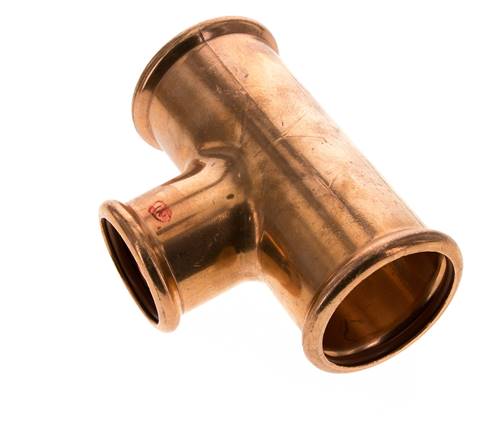 Kupfer-Lötfitting T-Stück reduziert - Typ 5130R, DVGW, 1,89 Kupfer-Lötfitting T-Stück reduziert - Typ 5130R, DVGW, 1,89