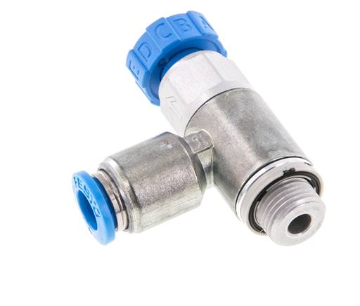 Drosselrückschlagventil 1/8 Zoll Auf 6 Mm Schlauch – Abluftgedrosselt, Messing, Bis 12 Bar