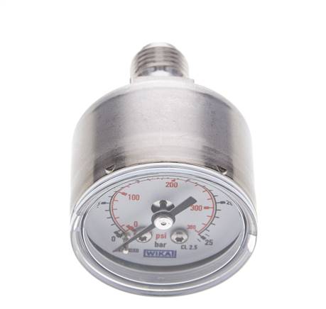 Wasserdruckmesser 1/8 40mm 0 ~ 200psi 0 ~ 14bar für Hydraulikzifferblatt