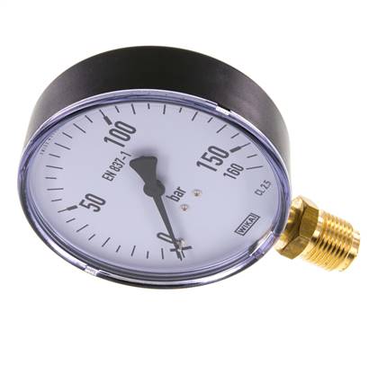 Wika Manometer senkrecht, 100mm, 0 - 160 bar (MS160100) - Landefeld