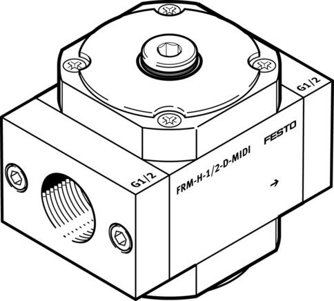 Exemplarische Darstellung: FRM-H-1/8-D-MINI (162788)   &   FRM-H-1/4-D-MINI (162789)   &   FRM-H-1-D-MAXI (162795)  & ...