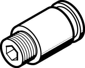 Exemplarische Darstellung: QB-10-32-UNF-3/16-I-U (572313)   &   QB-10-32-UNF-1/4-I-U (572316)