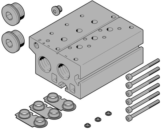 Exemplarische Darstellung: VABM-B10-30E-G34-2-P3 (8026395)   &   VABM-B10-30E-G34-7-P3 (8026400)   &   VABM-B10-30E-G34-8-P3 (8026401)  & ...