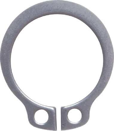 Exemplary representation: Circlip for shafts similar to DIN 471 (stainless spring steel*)