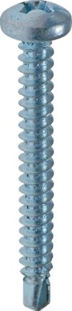 Exemplary representation: Raised countersunk-head drilling screw DIN 7504 M / ISO 15481