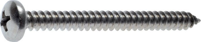 Zgleden uprizoritev: Cross recessed pan head screw DIN 7981 C / ISO 7049 (stainless steel A2)