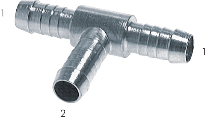 Exemplary representation: T-shaped hose connector