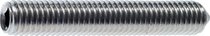 Principskitse: Grubbe skrue DIN 914 / ISO 4027 (rustfrit stål A2)