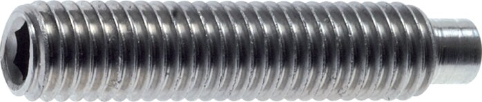 Principskitse: Grubbe skrue DIN 915 / ISO 4028 (rustfrit stål A2)