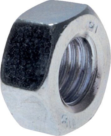 Principskitse: Sekskantmøtrik, DIN 934 / ISO 4032 (galvaniseret stål 8)