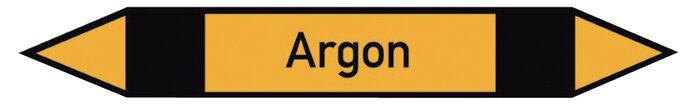Principskitse: Rohrleitungskennzeichnung (Doppelpfeil), Argon