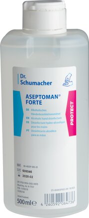 Exemplary representation: Hand disinfectant ASEPTOMAN FORTE, 0.5 l dispenser bottle