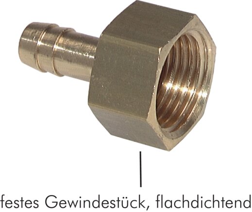 Aufschraub-Schlauchtülle G 1/8-6 (1/4)mm, Messing (AST186MS
