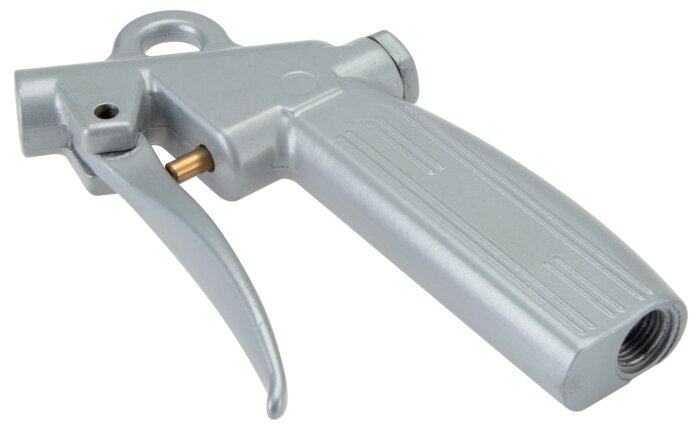 Principskitse: Blæsepistol i aluminium uden dyse, med indvendigt gevind M 12x1,25, dosering