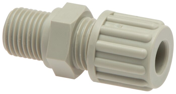 Zgleden uprizoritev: Straight screw connection, cylindrical thread, plastic