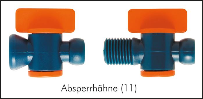 Exemplarische Darstellung: Kühlmittel-Gelenkschlauchsystem - Cool-Line 1/4", Absperrhähne