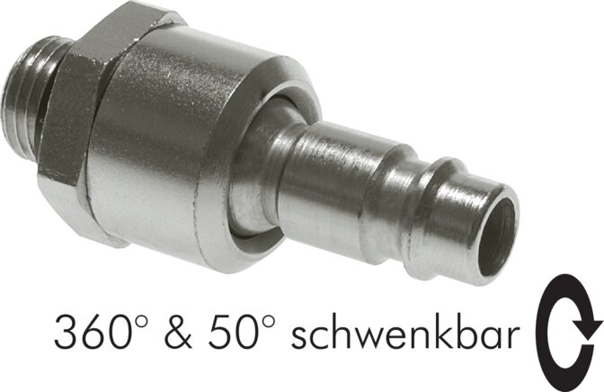 Exemplary representation: Swivel joint with coupling plug NW 7.2