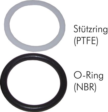 Exemplarische Darstellung: Stützring: PTFE, O-Ring: NBR