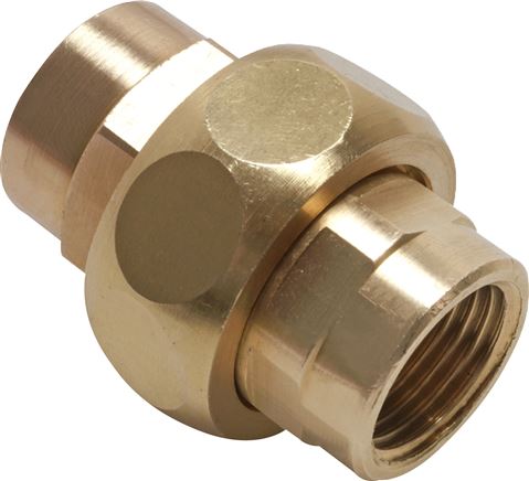 Zgleden uprizoritev: Screw connection with female thread, conical sealing, brass