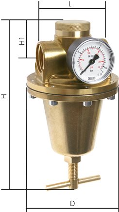Príklady vyobrazení: Redukce tlaku pro vodu a vzduch - Standard-HD