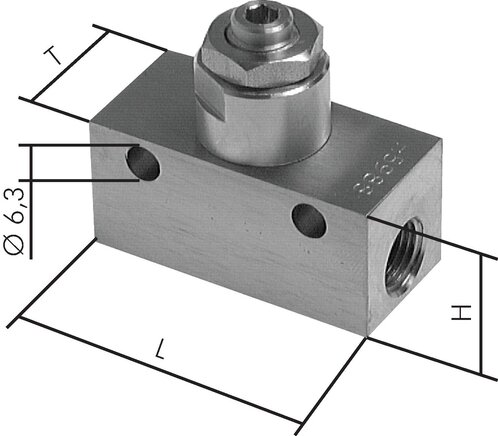 Zgleden uprizoritev: Choke valve / choke non-return valve of stainless steel