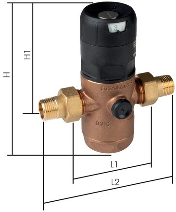 Príklady vyobrazení: Filtracní redukcní ventil pro pitnou vodu a dusík (bronzový)