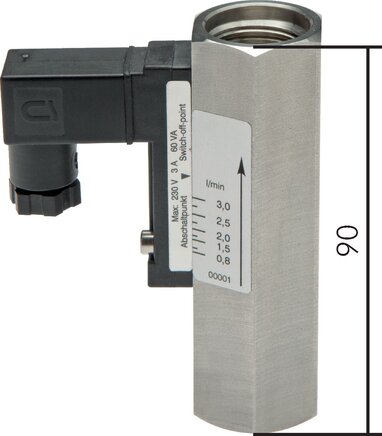 Zgleden uprizoritev: Viscosity-compensated flow monitor, G 1/2", 1.4571