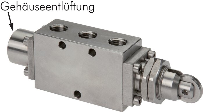 Exemplary representation: 5/2-way roller valve