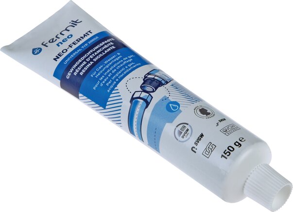 Exemplarische Darstellung: Dichtungspaste für Hanf- oder Flachseindichtung, neo-fermit, 150g Tube