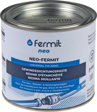 Exemplarische Darstellung: Dichtungspaste für Hanf- oder Flachseindichtung, neo-fermit, 800g Dose