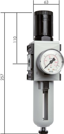 bis 5000 l/min Typ Standard Druck Regler Druckregler Futura-Baureihe 2 Luft 