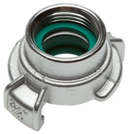Exemplary representation: Garden hose quick coupling with female thread, stainless steel