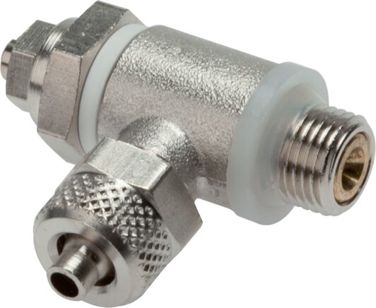 Zgleden uprizoritev: Throttle check valve with slotted screw and lock nut
