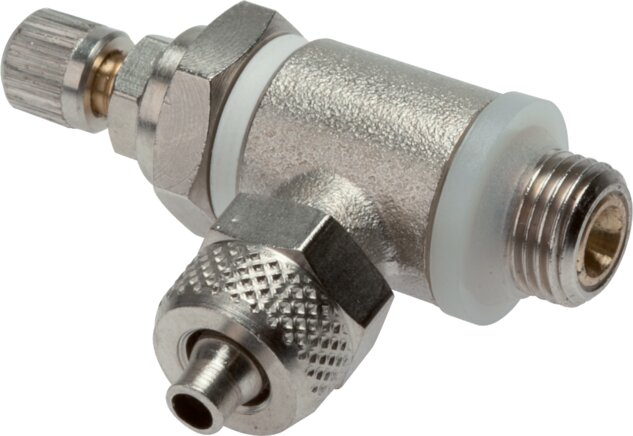 Zgleden uprizoritev: Throttle check valve with knurled screw and lock nut