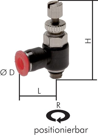 Exemplary representation: Mini throttle check valve (supply air regulating)