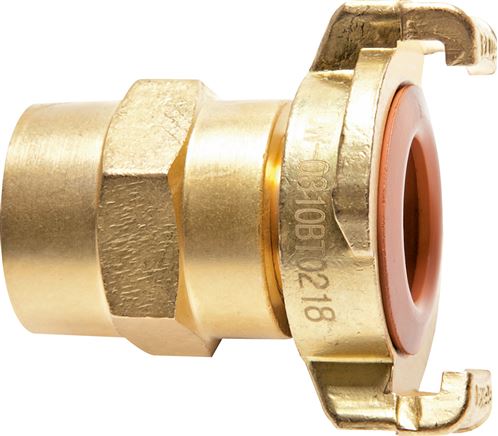 Exemplary representation: Garden hose quick coupling with screw connection for industrial hoses, brass