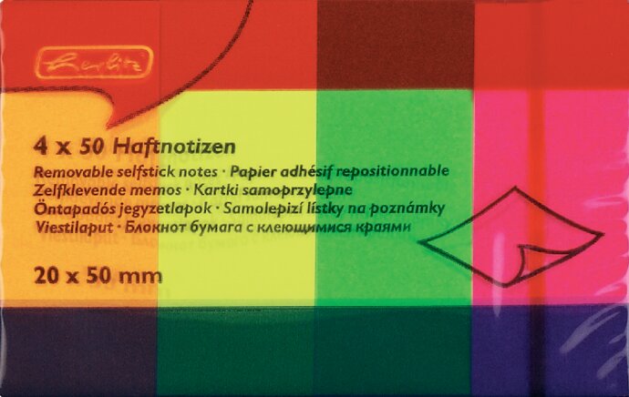 Príklady vyobrazení: Samolepicí lístek Herlitz 20x50 mm
