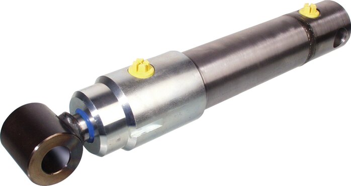 Exemplary representation: Industrial hydraulic cylinder with swivel head, double-acting