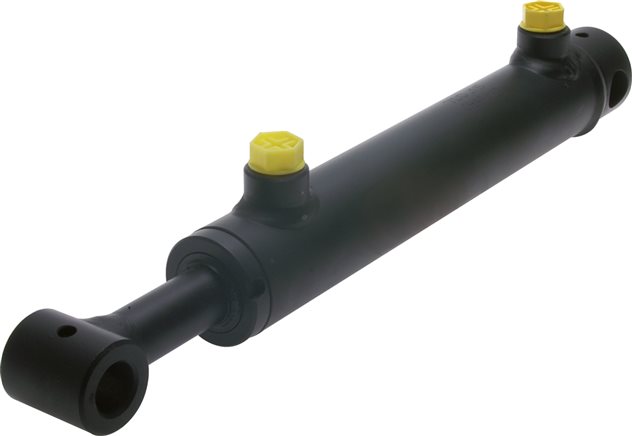 Exemplary representation: Hydraulic cylinder with swivel head, double-acting