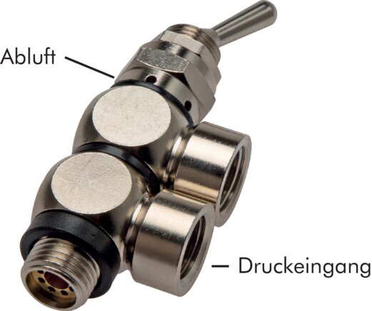 Zgleden uprizoritev: 4/2-directional toggle valve with female thread