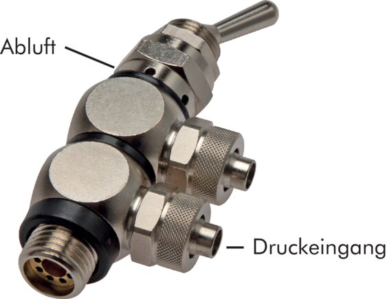 Zgleden uprizoritev: 4/2-way rocker valve with hose screw connection