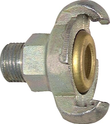 Exemplary representation: Compressor coupling with male thread, galvanised steel, MS seal