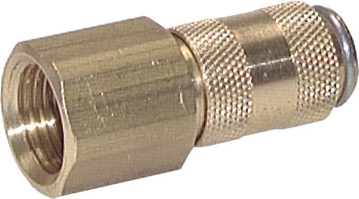 Zgleden uprizoritev: Coupling socket with female thread, brass