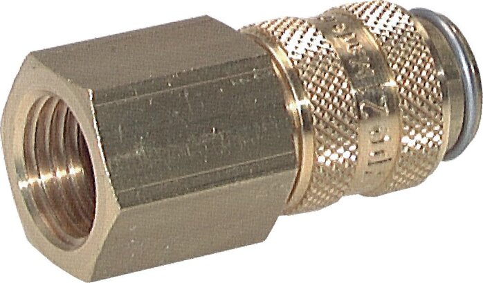 Exemplary representation: Coupling sockets with female thread, brass