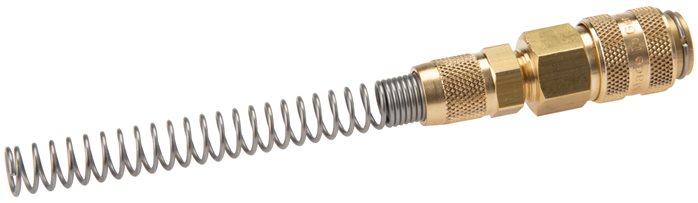 Zgleden uprizoritev: Coupling socket with union nut & kink protection, rigid