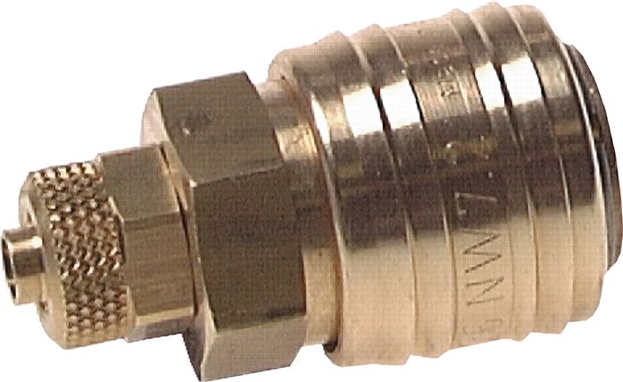 Exemplary representation: Coupling socket with union nut, brass